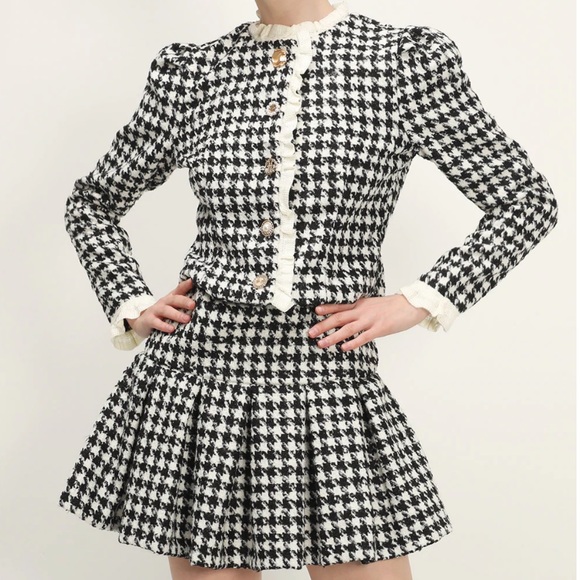 Storets Houndstooth Cropped Jacket - Picture 1 of 4
